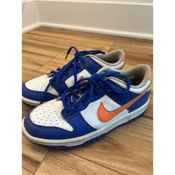 Nike Other - Nike Dunk Low Blue White Orange Kids 4Y Sneakers FN7783-400 Sneakers Shoes